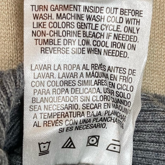 Metaphor Size Small Gray & Tan Striped Long Sleeve Scoop Neck Knit Maternity Top - Picture 9 of 10